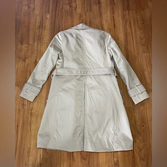 Coach Beige Double-Breasted Trench Coat - Picture 10 of 16